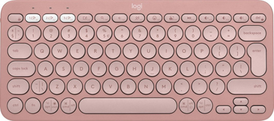 Тастатура Logitech Pebble, wireless, US INTL, розева