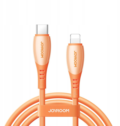 Kabëll karikimi Joyroom S-A59 Vibrant Series, USB-C te Lightning, 30W, 1.2m, portokalli
