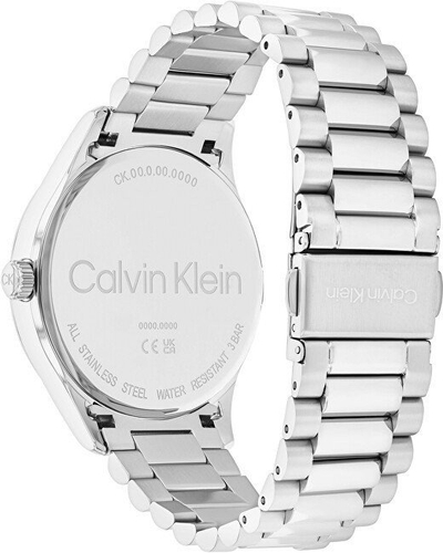 Ora grash Calvin Klein Iconic 25200225, 40mm, rrip çelik inox, argjendtë e kaltër