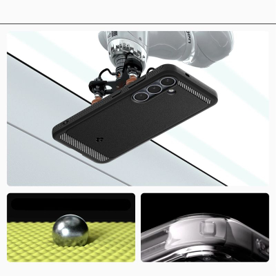Mbulesë telefoni Spigen Rugged Armor MagFit, për Samsung Galaxy S25, që s’e ha kollaj goditja, e zezë mat