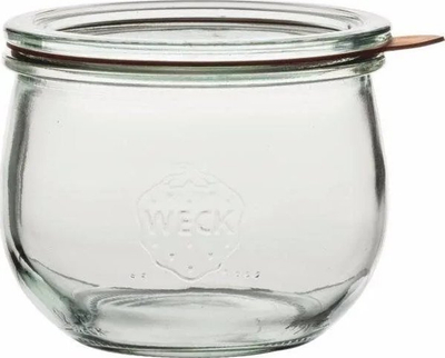 Set kavanozash qelqi Weck Tulip, 0.5L, set me 4 copë, transparent