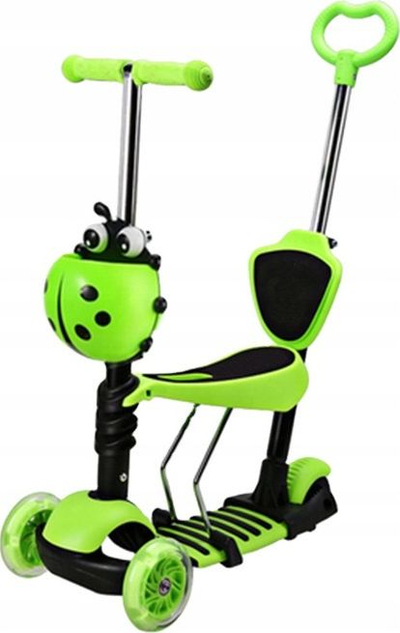 Trotinet për kalamaj R-Sport H3n 5n1, 3 rrota, rrota me LED, jeshile