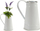 Vazo lulesh Ibergarden Pot Flowerpot Jug, metal, 11.5 x 18.5 x 17 cm, e bardhë