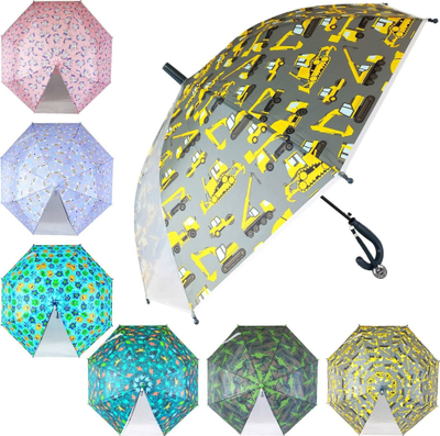 Çadër për kalamaj Teka Umbrella, transparente, me figura shumëngjyrëshe