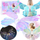 Krahë zanash Glowing Wings, LED, me muzikë, shumëngjyrëshe