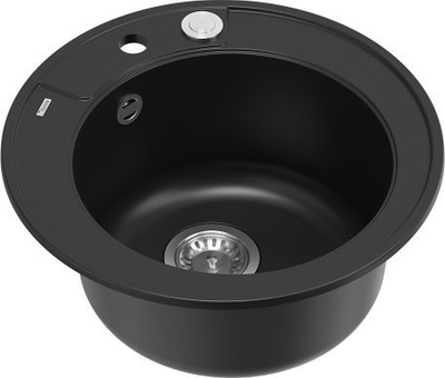 Lavaman kuzhine Morgan 210 GraniteQ, rrumbullak 51cm, me Push To Open, i zi