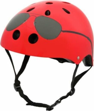Helmet biçiklete për kalamaj Hornit Aviator, me LED mbrapa, e kuqe