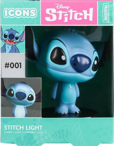 Dritë dekorative Paladone Stitch Icon Light, 11cm, me bateri, blu