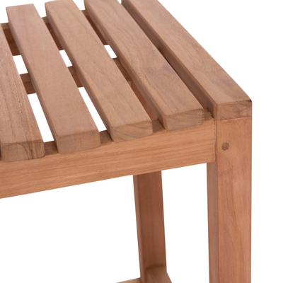 Tabure bar NIKOL HM18109, dru teak, 40x40x77 cm, ngjyrë natyrale