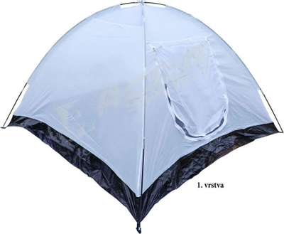 Çadër turistike CorbySport AC36950, 3–4 persona, dysheme PE, gri