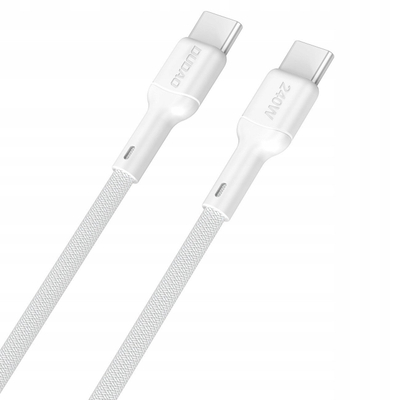Kabllo USB Dudao L9C Max, USB C në USB C, 1.2m, 240W PD, e bardhë