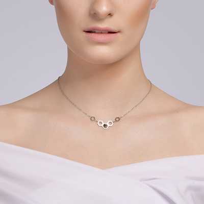 Qafore për femra Preciosa 7382 48, 38cm, e argjendtë