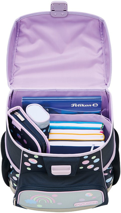 Tornister shkolle Herlitz Loop Unicorn Dreams, ergonomik, për fëmijë 6-9 vjeç, lejla e kaltër