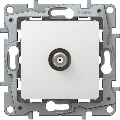 Prizë antene Legrand NILOE TV Type F, 9.5mm, e bardhë