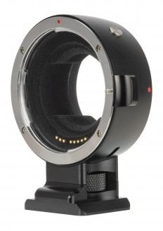 Adapter objektivi Techart TCS-04, nga Canon EF në Sony E, i zi