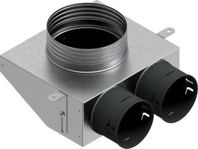 Kuti zgjerimi ventilimi Spiroflex 2x75/125SRI, daljet 2x75mm, flanxhë 125mm, metalike