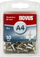 Riveta të verbër Novus A4, alumin 4x10 mm, 70 copë, ngjyrë argjendi
