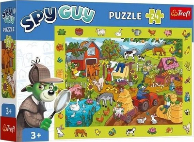 Puzzle për kalamaj Trefl Kids Spy Guy Farm Treflik Family, 24 copa
