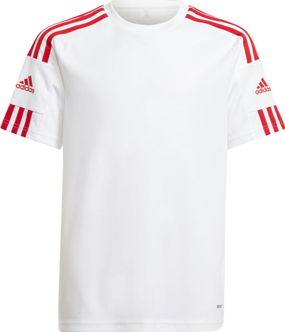 Fanellë futbolli adidas Squadra 21 Youth GN5741, AEROREADY, për kalamaj, e bardhë me të kuqe