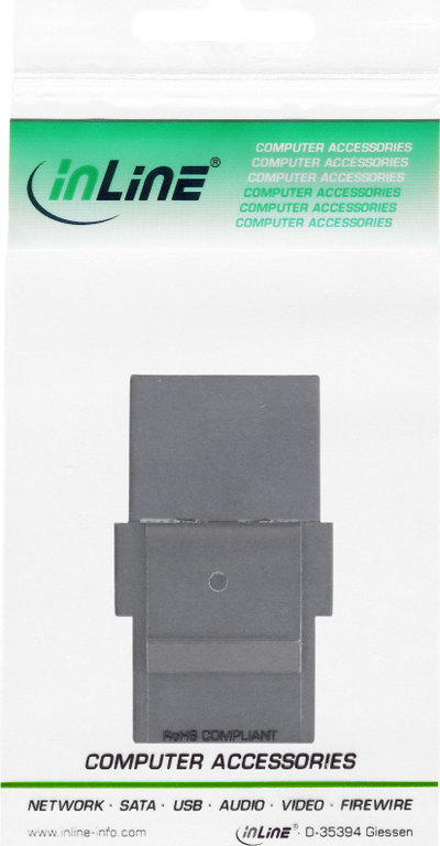 Modul keystone Inserta 76201Z, USB 3.1 Gen 2, USB C femër femër, i zi