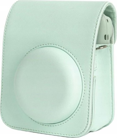 Çantë mbrojtëse LoveInstant për Fujifilm Instax Mini 12, lëkurë eco, me rrip, jeshile mentol