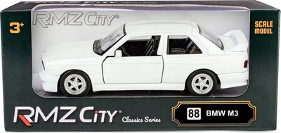 Maket veture Daff RMZ BMW M3 E30, model koleksionimi, i bardhë