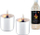 Qirinjë Tenderflame Lilly + 0.5l Tenderfuel, 8 cm, 2 copë, të zi 