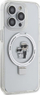 Капак за телефон Karl Lagerfeld Ring Stand MagSafe за iPhone 15 Pro Max, пластика и TPU, бел