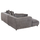 Divan këndor Grace HM3280.03L, 3 vende, kënd majtas, 252x160 cm, gri