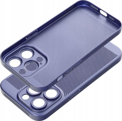 Kapak telefoni Breezy Back Case për Samsung Galaxy A14 4G 5G, plastikë, me vrima, blu