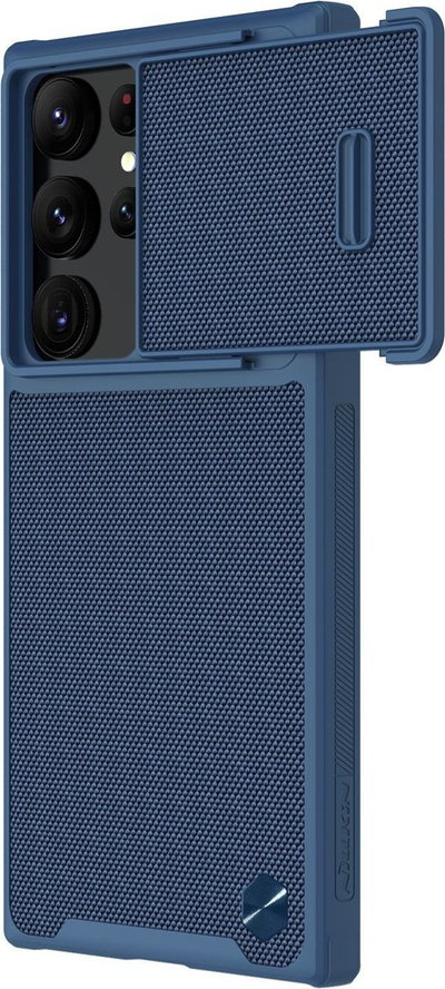 Maskë telefoni Nillkin Armored për Samsung Galaxy S22 Ultra, me mbrojtje kamere, blu