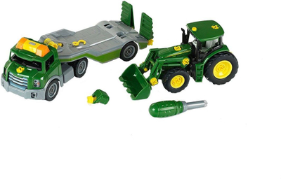 Lodër traktor Theo Klein Transporter, i gjelbër