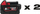 Trapano vidhosës Milwaukee M18 ONEDD3-502X, brushless FUEL, 2x bateri 5.0Ah, i kuq