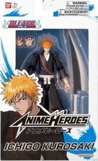 Figurë Bandai Anime Heroes Bleach Kurosaki Ichigo, 17 cm, që lëviz në kyçe, e zezë
