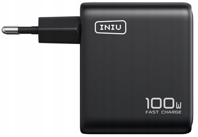 Karikues rrjeti Iniu Leopard Charger, 100W, me 3 porta, i zi