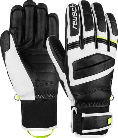Рачици за скијање Reusch Master Pro, овча кожа, црни