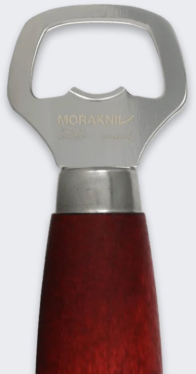 Hapës shishe Morakniv Classic Bottle Opener, çelik inoksi, dorezë druri, e kuqe e errët