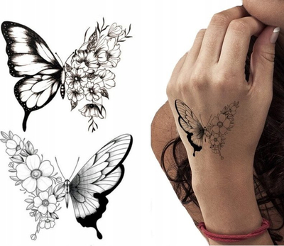 Tatuazhe të përkohshme Herma 6766 Colour Art Butterflies, 10 copë, me flutura shumëngjyrëshe