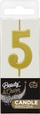 Qiri dekorativ Godan Beauty and Charm numri 5, metalik, 9.5x2.3cm