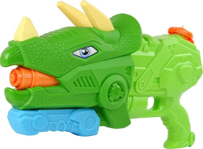 Pistoletë uji për fëmijë Triceratops, 1330ml, rreze 8m, e gjelbër