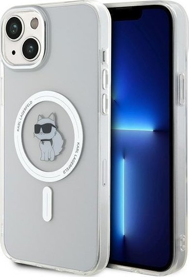 Mbrojtëse telefoni Karl Lagerfeld Choupette MagSafe, për iPhone 15 Plus, transparente
