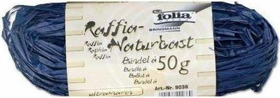 Rafia natyrale Folia, matt, 50g, set 10 copë, blu ultramarin