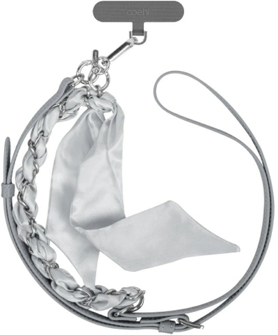 Lanyard telefoni Uniq Coehl Caryne, universal 2 në 1, gri