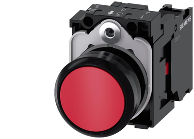 Buton shtypës Siemens SIRIUS ACT 3SU11, 22mm, SPST, i kuq