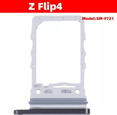 Mbajtës SIM Samsung Galaxy Z Flip4 SM-F721, pjesë origjinale rezervë, ngjyrë e zezë