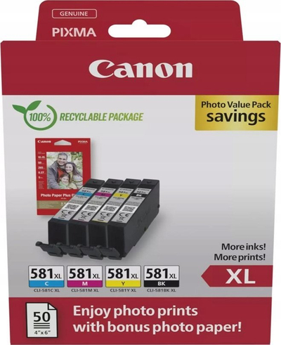 Set boje Canon 2052C006 XL, 4 copë, rendiment i lartë, origjinal, shumëngjyrësh
