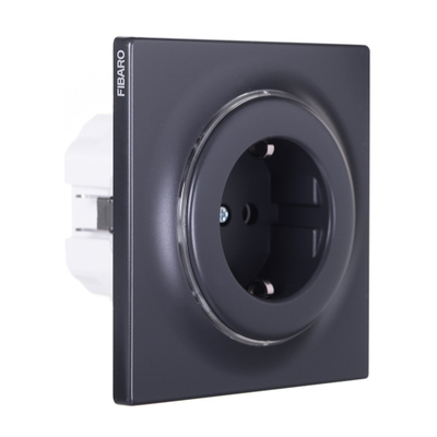 Prizë murale inteligjente Fibaro FGWSONF-011-8, Type F, 110-230V, e zezë