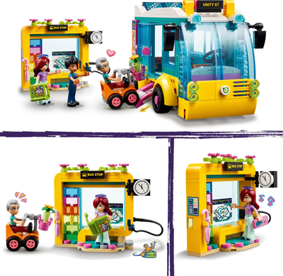 Set ndërtimi LEGO Friends Heartlake City Bus 41759, për kalamaj 7+, shumëngjyrësh