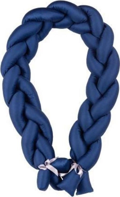 Mbrojtëse krevat BABYMATEX Bumper Braid, 200 cm, pambuk, blu