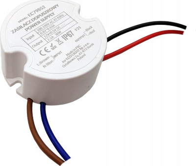Furnizues LED EcoLight EC79852, 30W, 12V DC, IP67, i bardhë